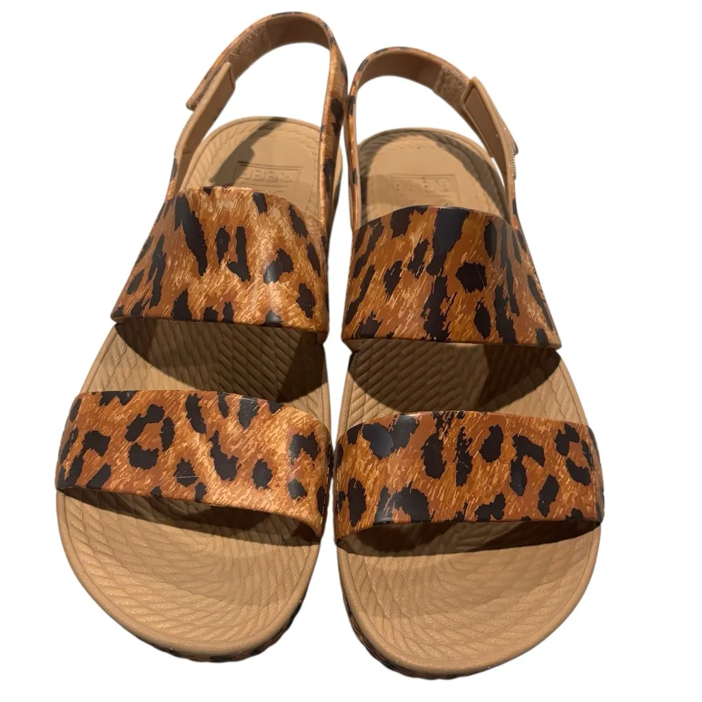 REEF Water Vista Slingback Sandal Leopard Print Women's Sandals NEW Size 8 - Image 2
