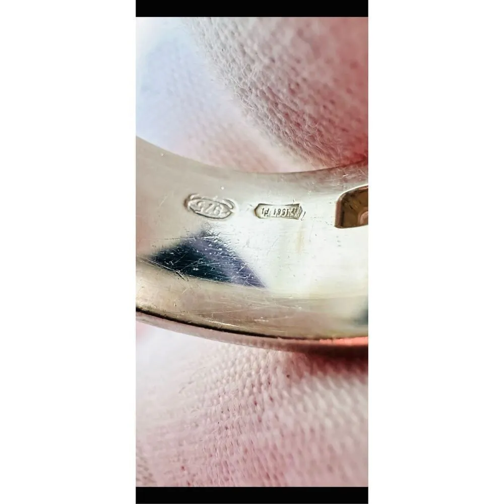 Gucci G Logo‎ Sterling Silver Ring Size 5.75 - Image 6