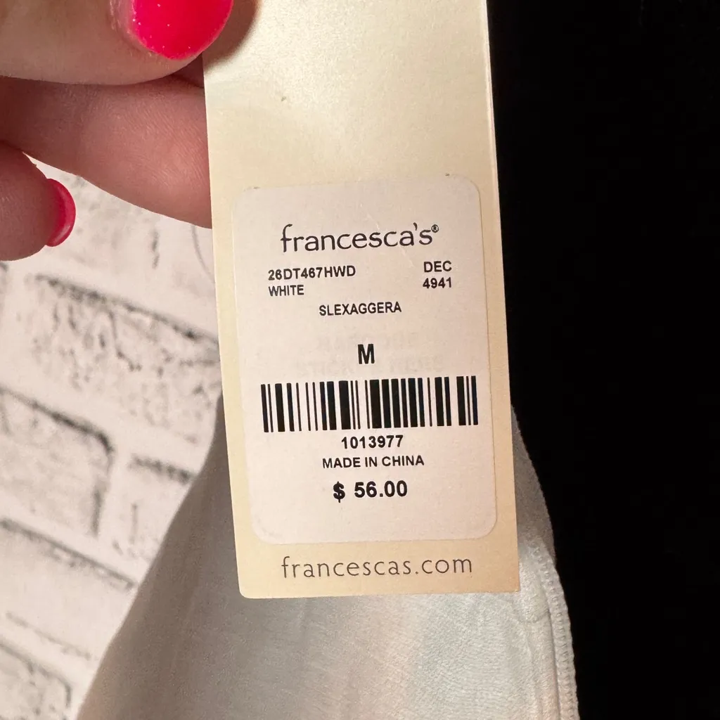 Mi-ami White Tiered Ruffled Mini Dress from‎ Francesca’s size M - Image 5