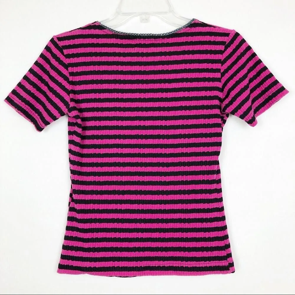 Vintage Swagger Juniors Top Medium Y2K Grunge Preppy Clueless Academia Retro Black Size undefined - Image 2