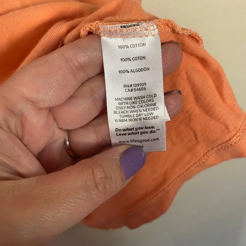 Life is Good Orange Hiking Graphic T Shirt Women’s Size XL Classic Fit Tee - Image 7