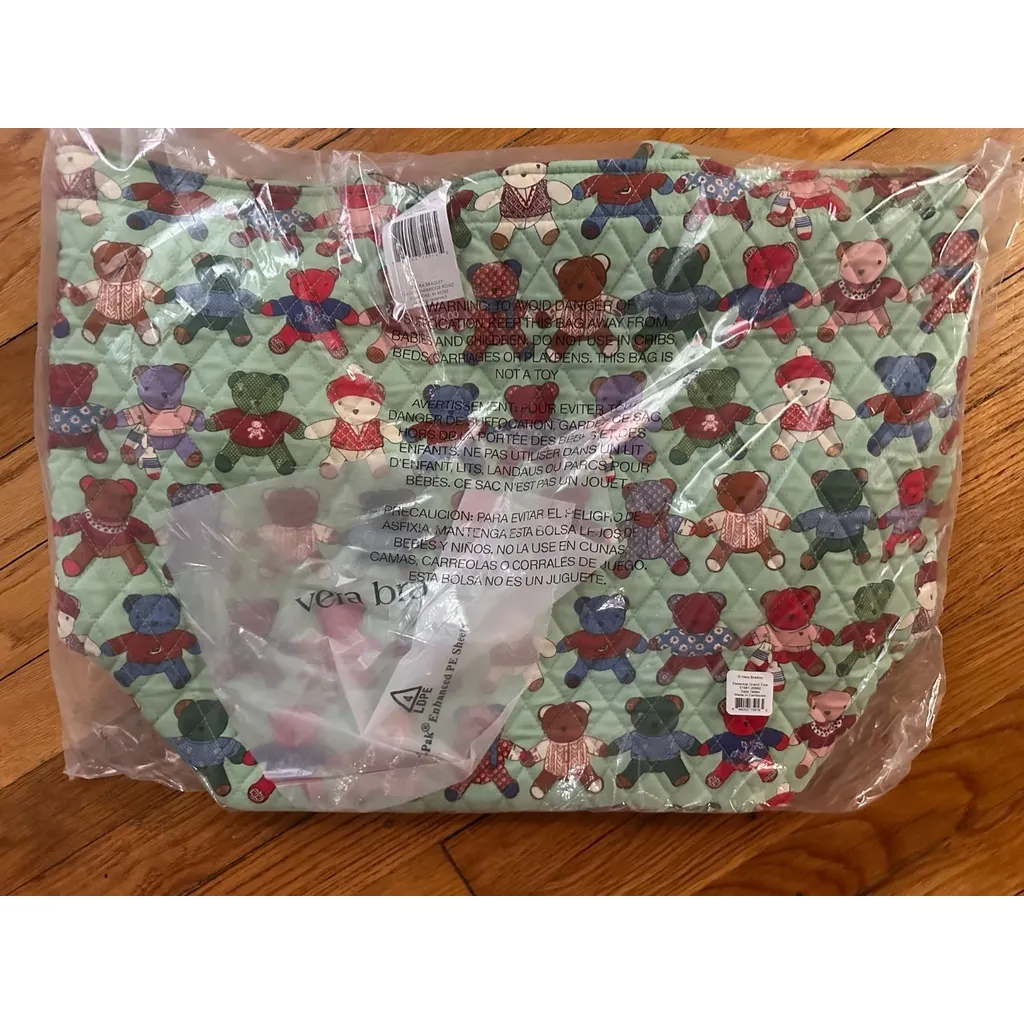 Vera Bradley Essential Grand Tote Bag Toasty Teddies NWT - Image 4