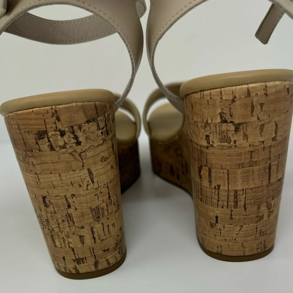 Me too Taupe cork wedge adjustable strap sandals size 9.5 New!NWOB - Image 9