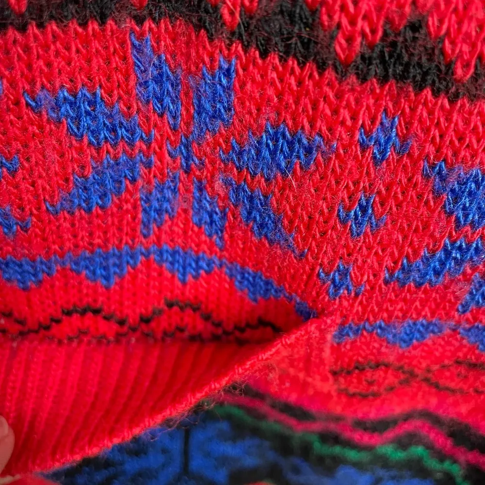 Vintage Boundary Waters Acrylic Fair Isle Boyfriend Grandpa Cardigan Sweater L Multiple Size L - Image 5