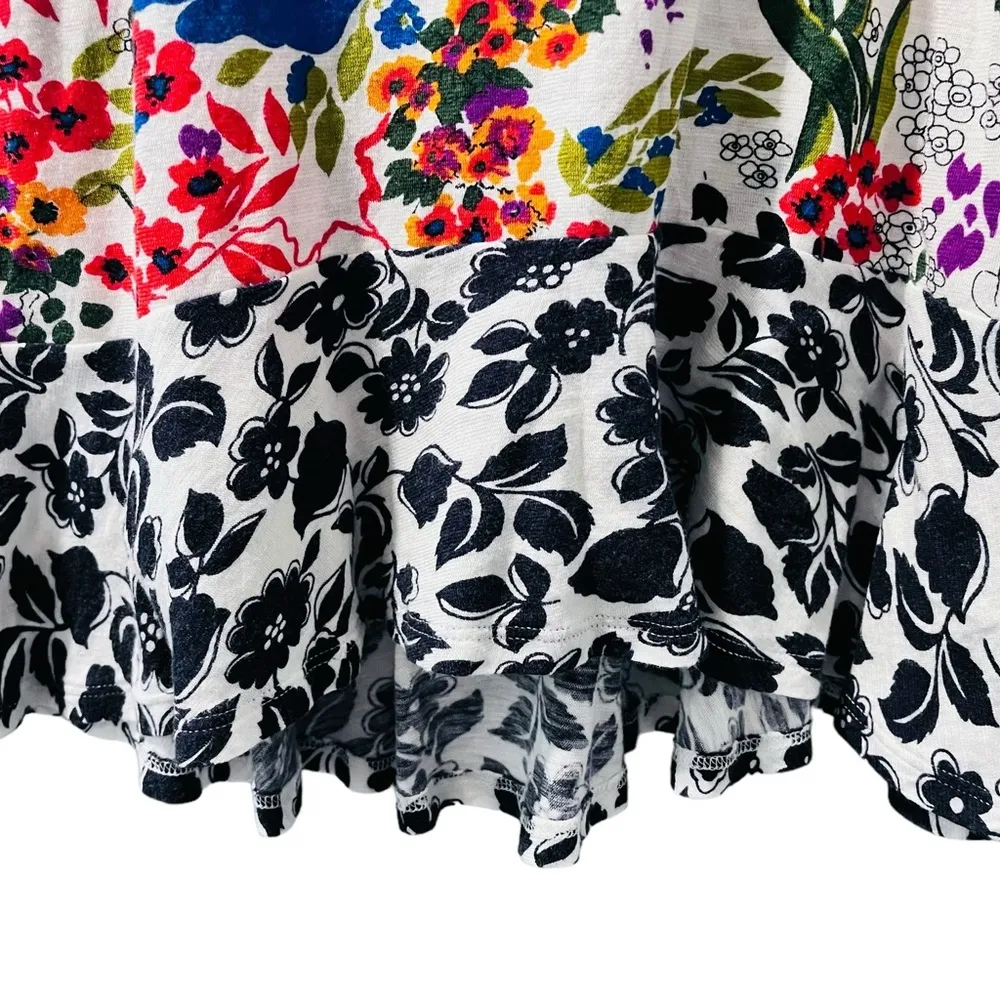 Anthropologie 9 H.I.S. Sleeveless Floral Tank Top Size XS Women's Tie Back - Image 5