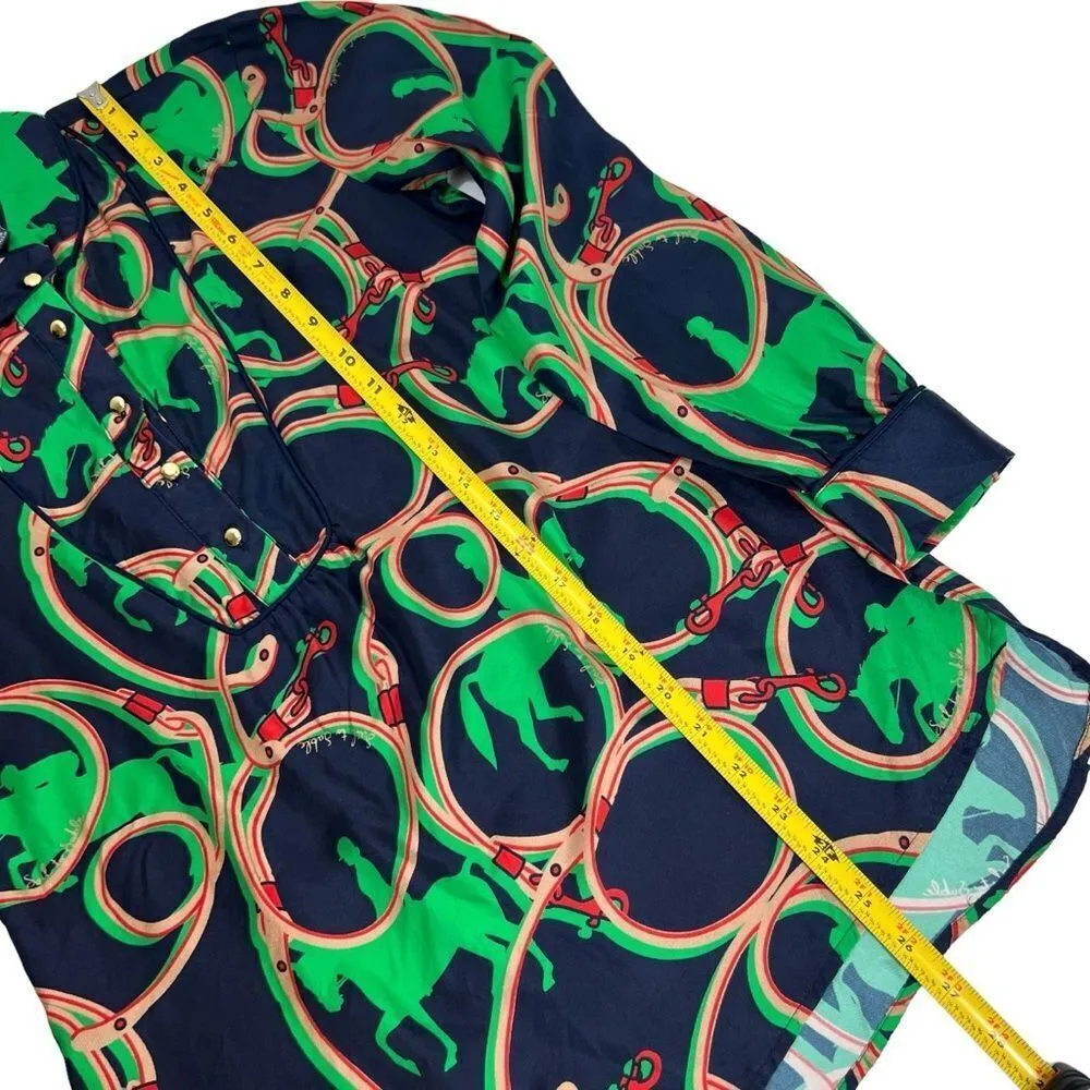 Sail to Sable silk equestrian blouse - Image 10