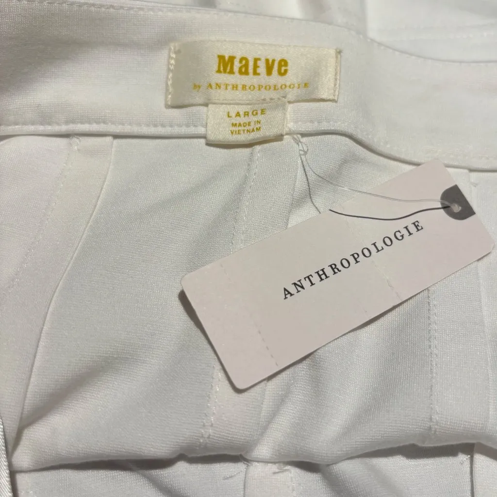 Maeve By Anthropologie Womens The Fontana Flared Tube Top Size L White Size L - Image 5