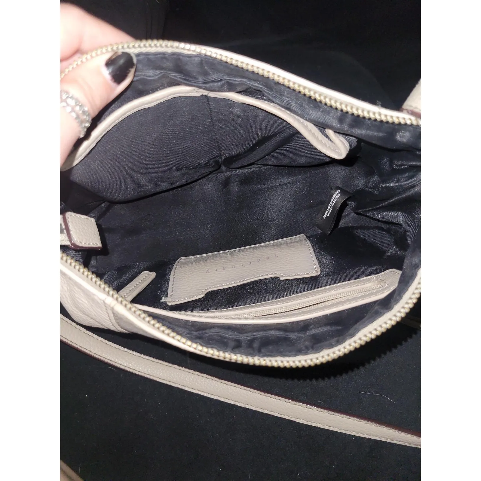 Sanctuary Handbag‎ Gray Leather Satchel Purse Crossbody Bag Tassel - Image 7