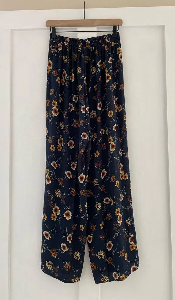 XHILARATION Boho Floral High-Rise Wide Leg Pull-On Pant Cottagecore Size S - Image 4