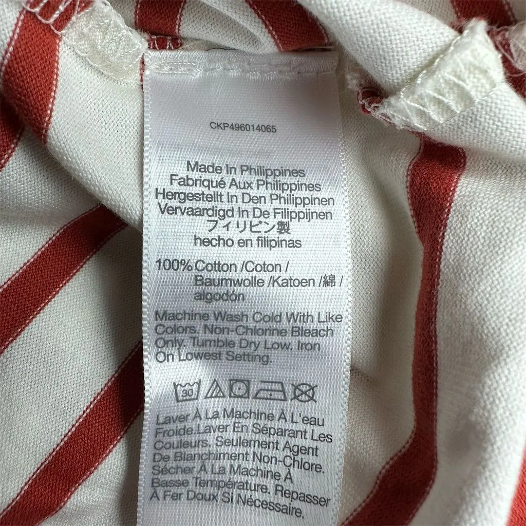 NWT Madewell Women's Everyday Boxy Crop Tee Stripe Lighthouse Size S Casual - Image 7