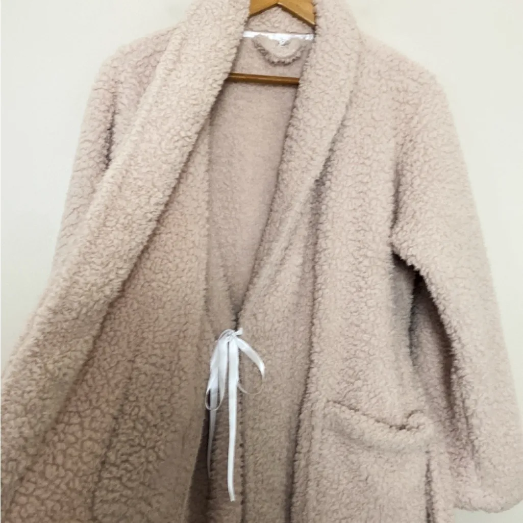 Pottery Barn Teddy Bear Robe Womens Pale Pink Size S - Image 7