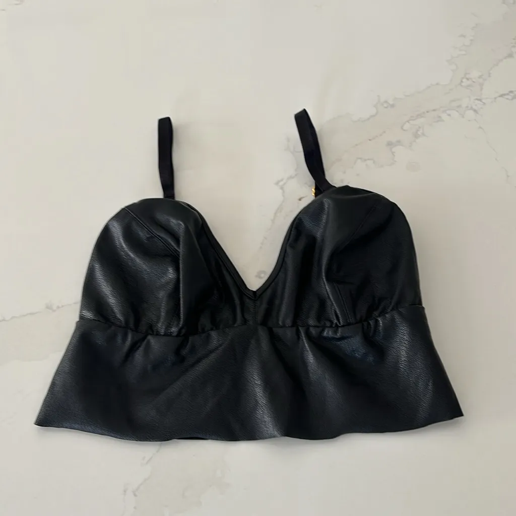 Commando Women’s Faux Leather Longline Bralette - Image 7