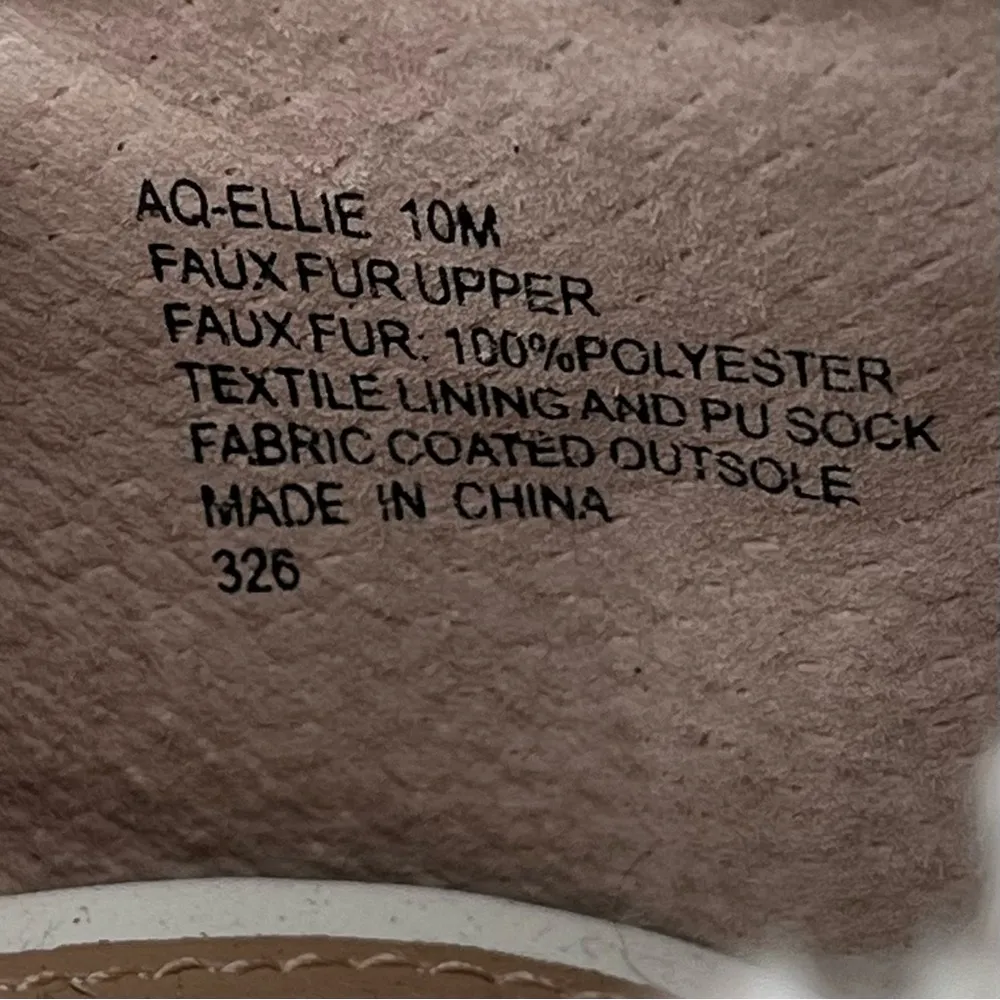 NWOT AQUA Ellie faux fur cushioned flats - Image 8