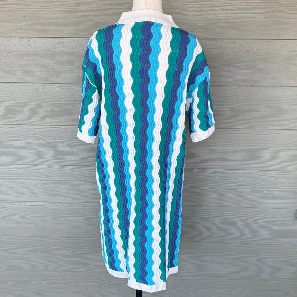 Tuckernuck | Hyacinth House Aqua Wavy Sammie Mini Sweater Dress - Image 5