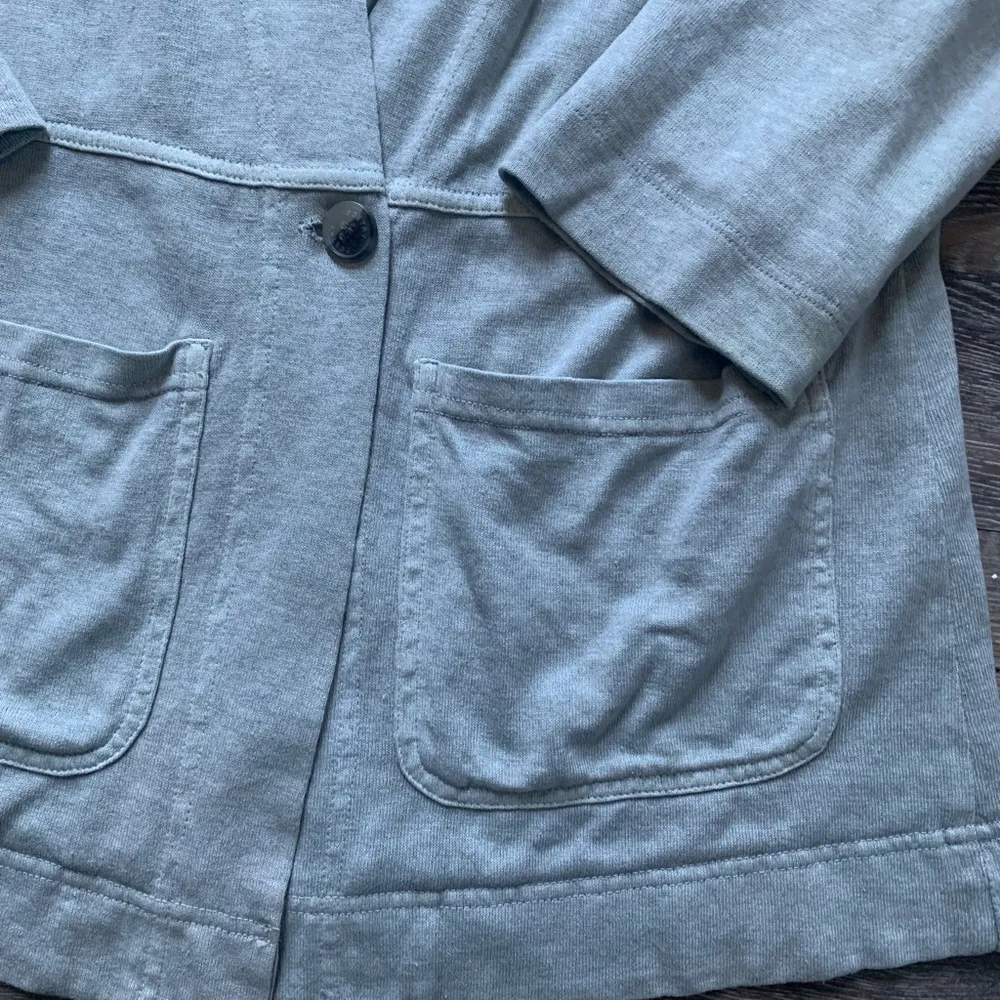 Poetry Light Gray One Button Hemp Blend Cardigan 6 - Image 2