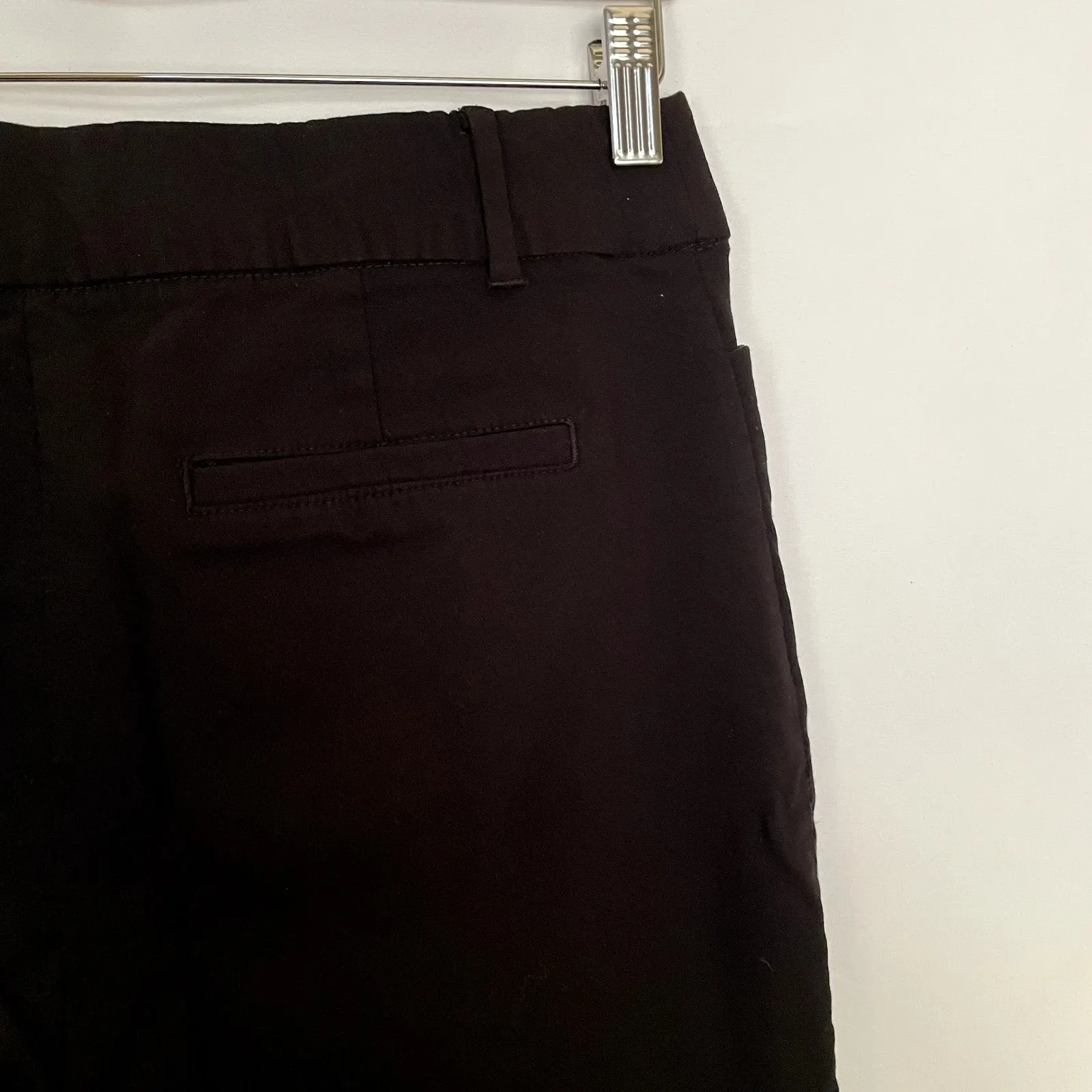 Maurices black elastic waist pull on trousers women's size L long rayon nylon - Image 4