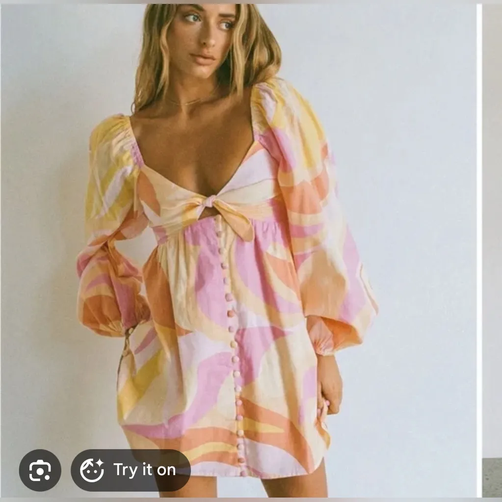 Sabo skirt Alya orange pink babydoll dress nwt size small 4 - Image 2