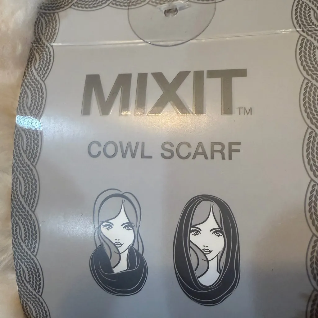 Mixit Cream Cowl Scarf - Image 2