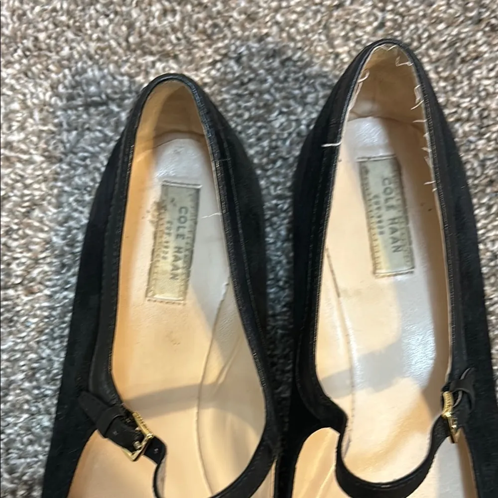 Black Leather Mary Jane Flats - Image 3