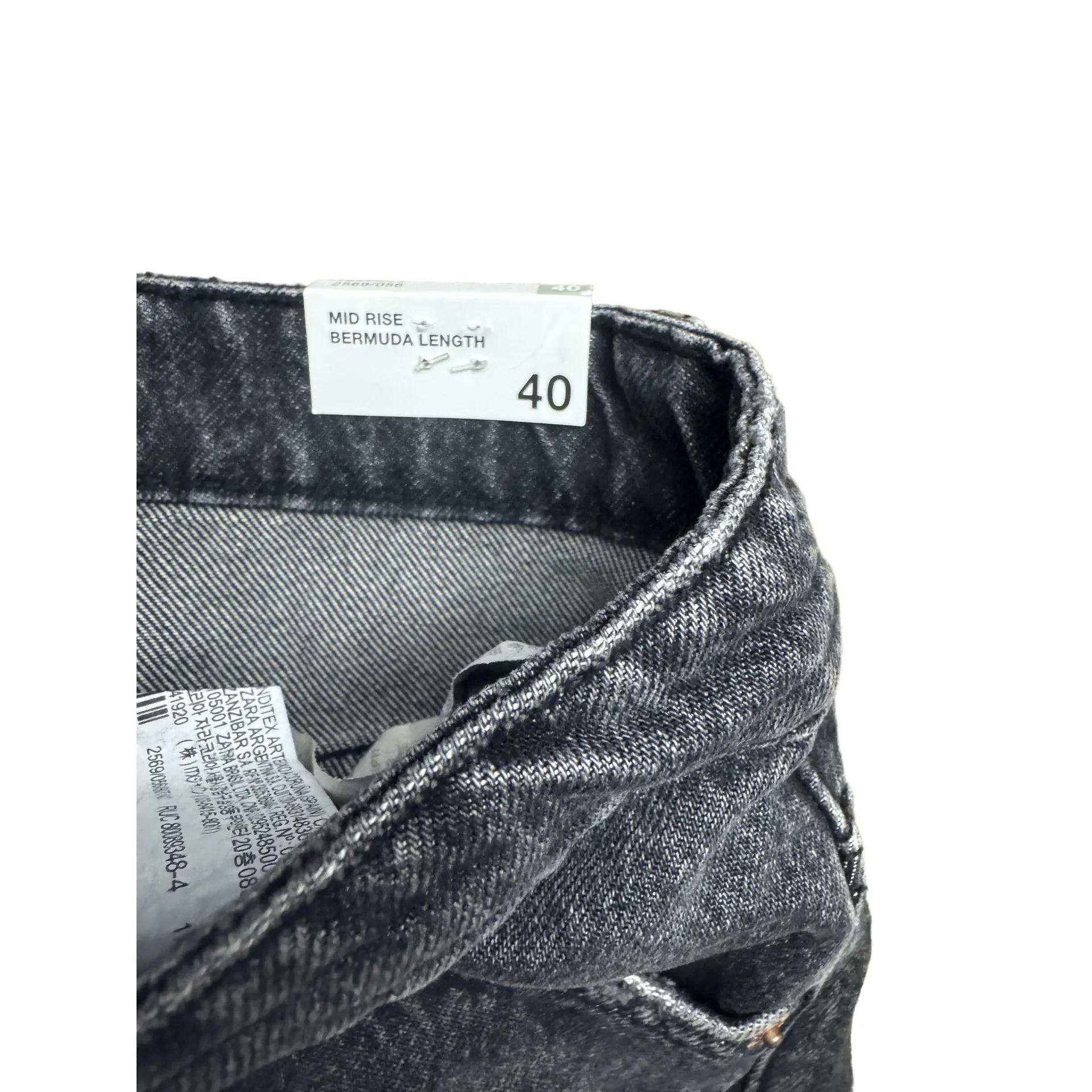 ZARA Black Denim Shorts - Image 4