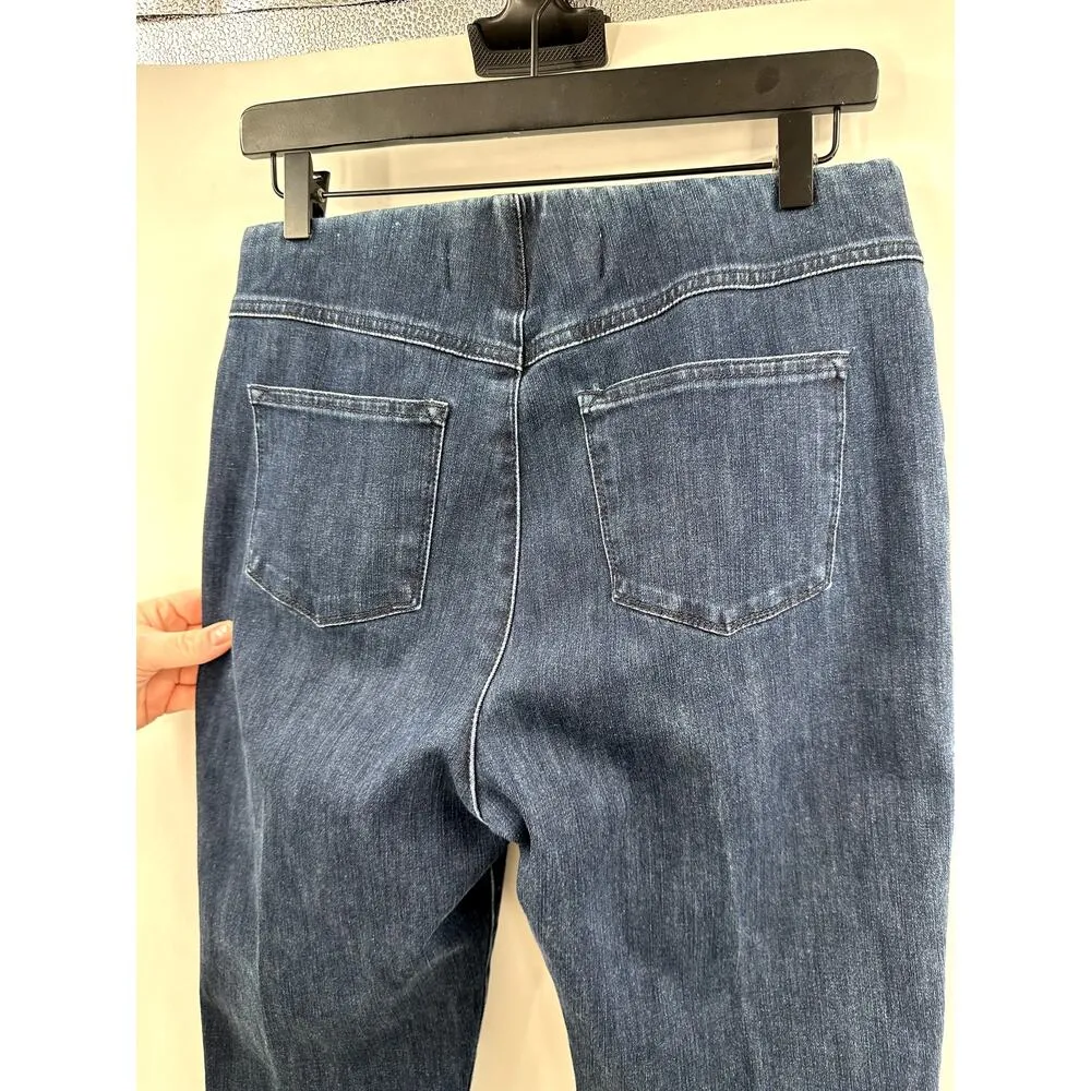 Soft Surroundings Women's Dark Wash Pull On High Rise Stretch Denim Size Medium - Image 6