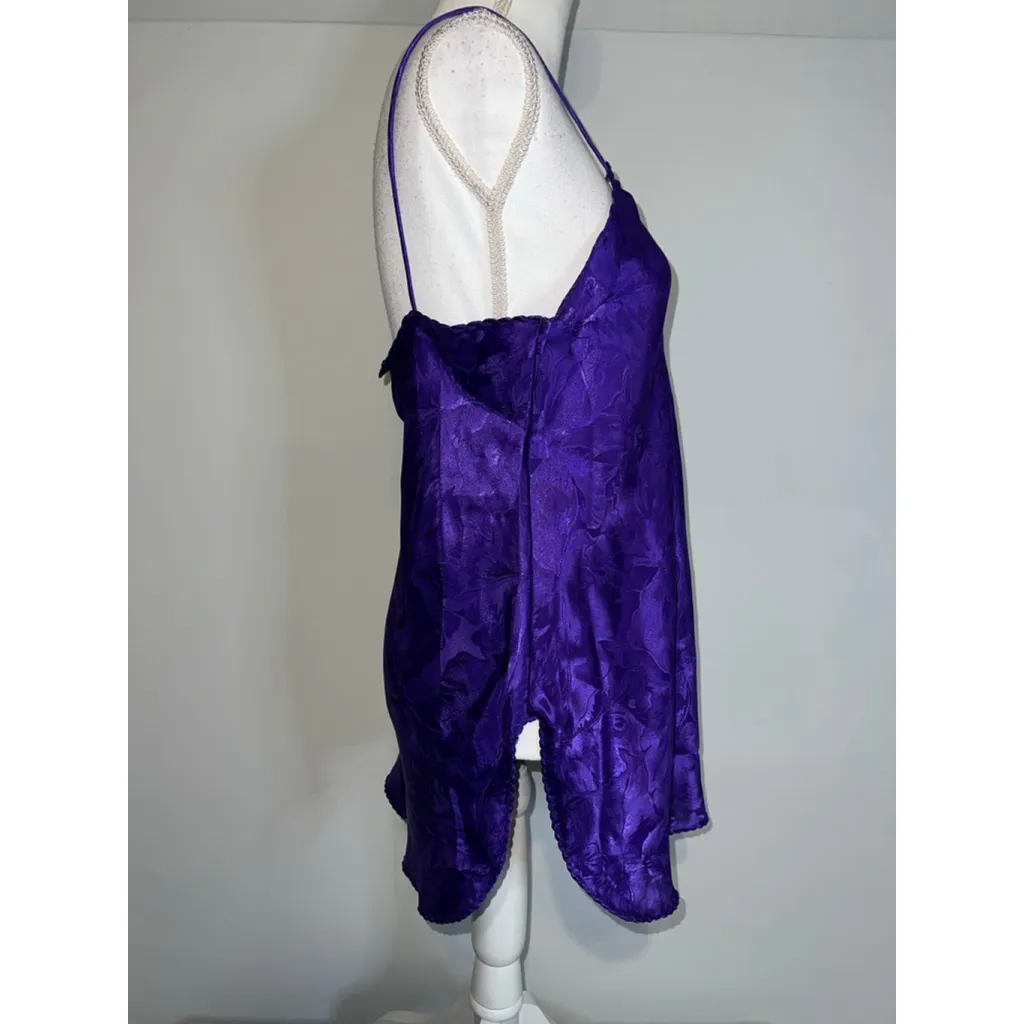 Women's Satin Purple Satin Slip Dress Nightgown M Size M - Image 2