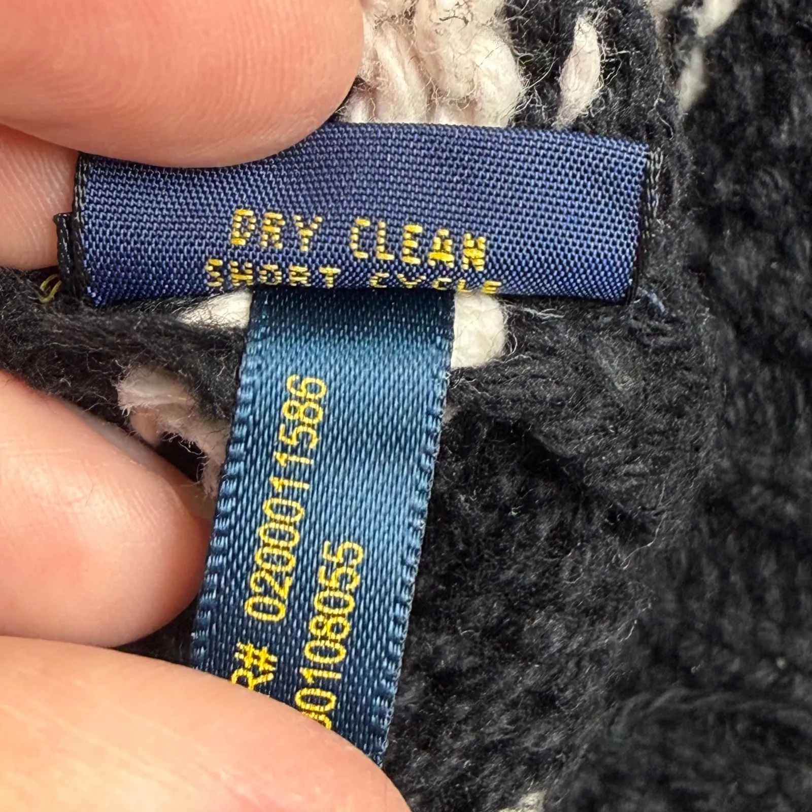 Polo Ralph Lauren Striped Crew Neck Sweater Knit Size L Black Cream Cotton Blend - Image 9