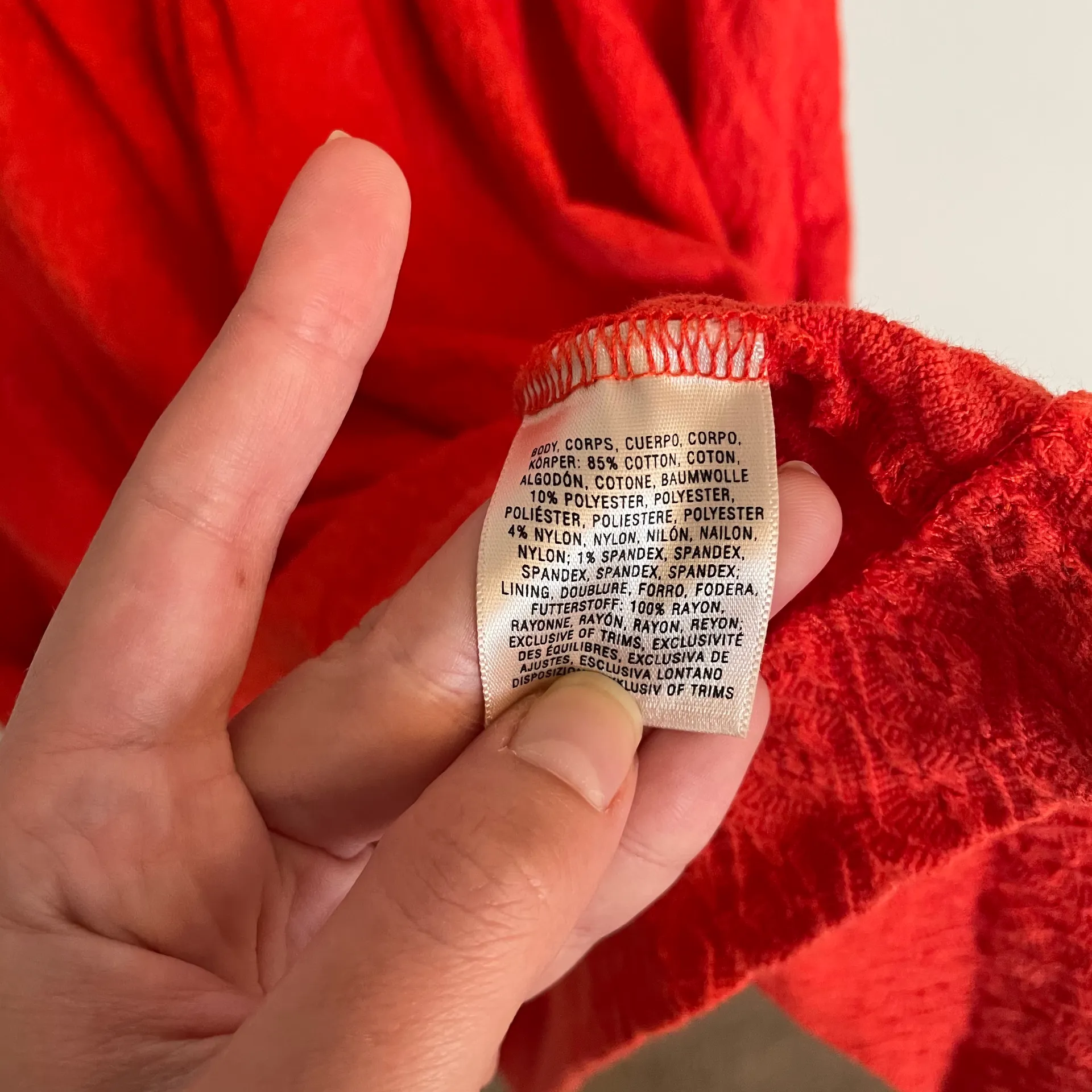 Deletta Embossed Orange Mini Dress - Image 8