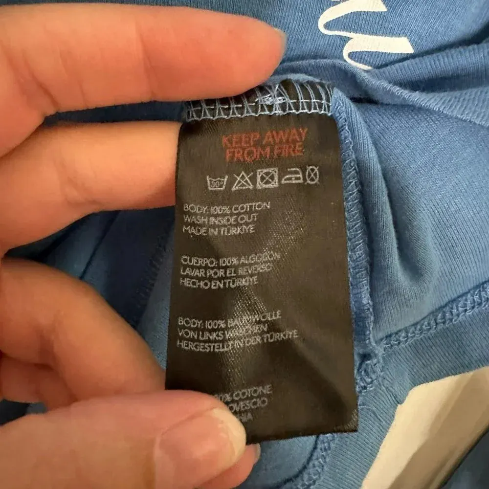 Urban Outfitters Anti-You Long Sleeve Baby Tee Blue Size Small Top NEW - Image 7