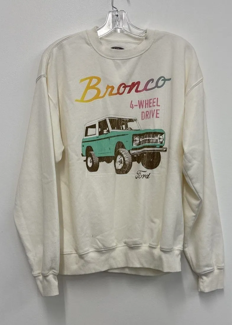 Ford Off White Women's Licensed Ford Bronco Crewneck Sweatshirt - Image 1
