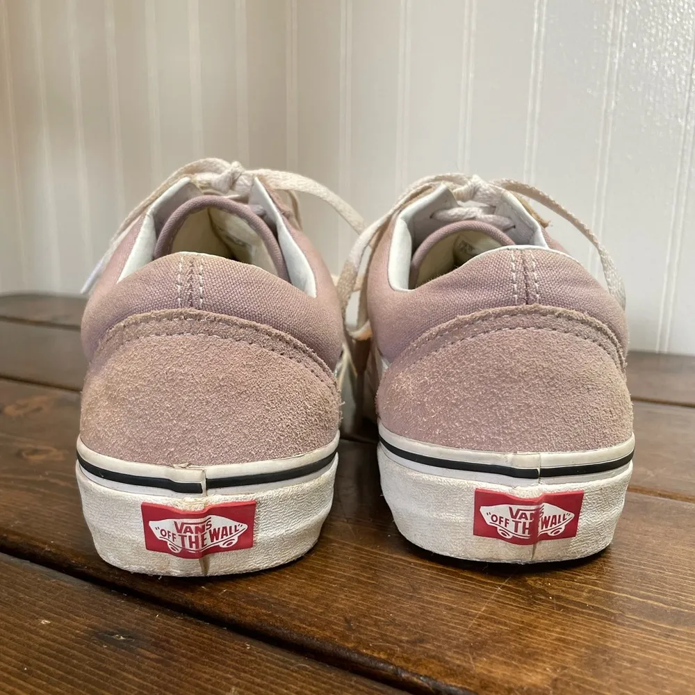 VANS Old Skool Shoe Classic Lace-Up Sneaker Blush Mauve Pink/White Size 8.5 - Image 8