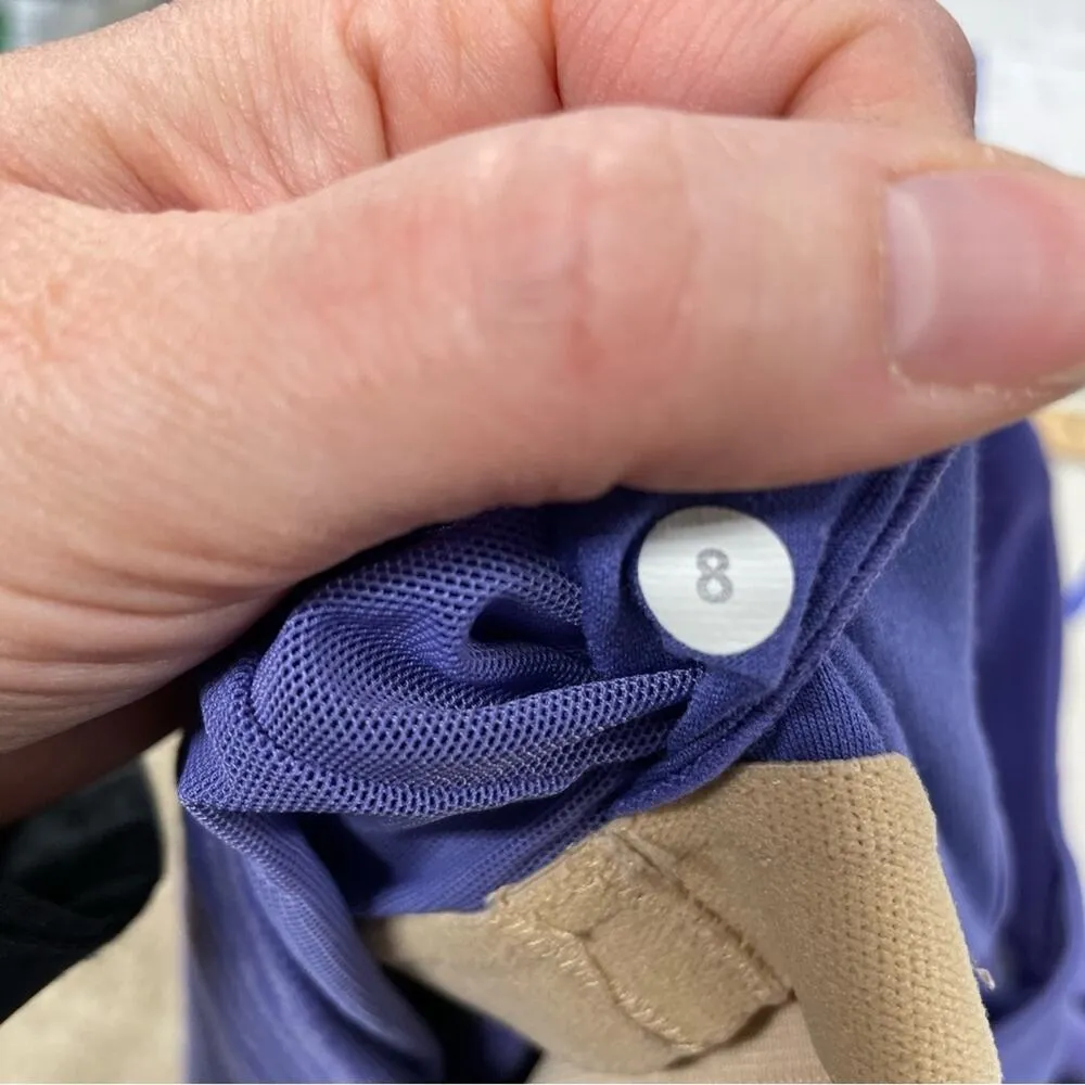 Lululemon Purple Striped T Back Tank Top Womens 8 Athletic Gorpcore Shirt Gym - Image 5