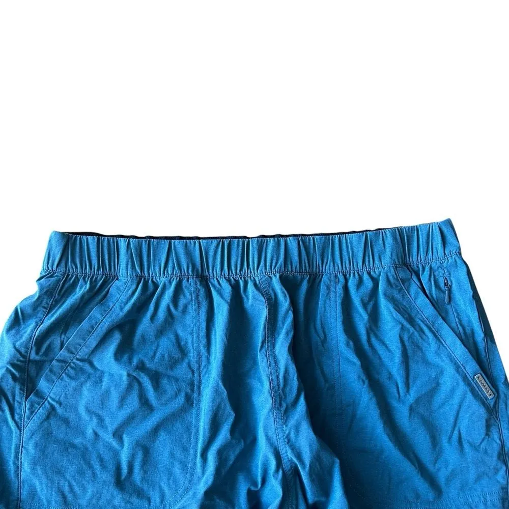 Prana Women’s‎ L Arch Shorts Teal Blue Athletic Hiking Granola Girl Gorpcore - Image 9