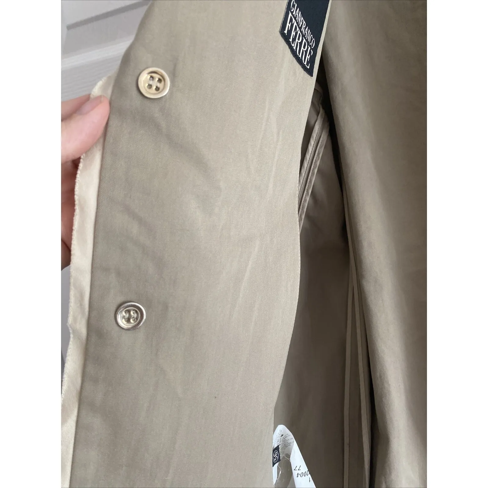 Gianfranco Ferre Women's EU 56 2XL Tan Blazer Jacket Italy Corpcore Quiet Luxury Brown Size XXL - Image 8