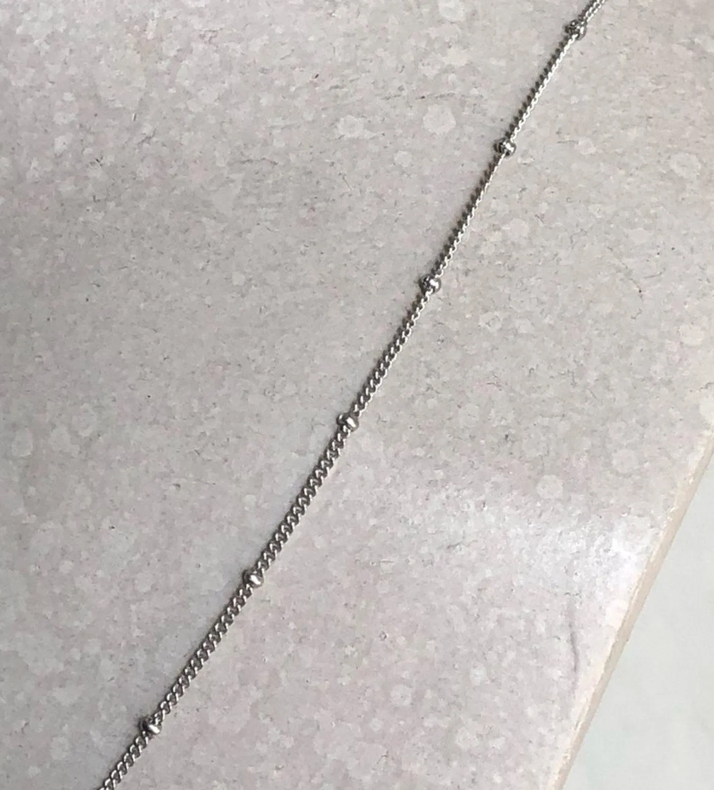 Classic Timeless Silver Plated Small Beads Cubic Zirconia Bar Pendant Necklace - Image 12