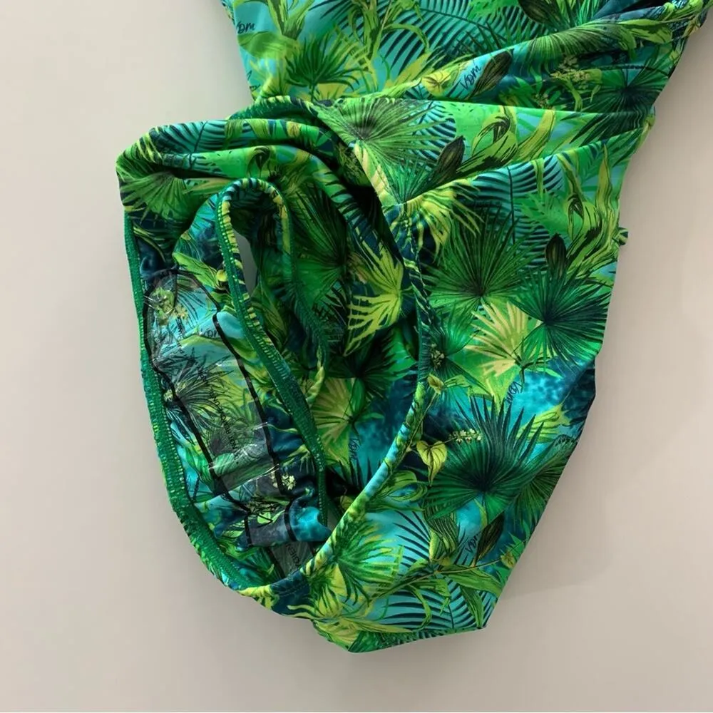 VDM Revolve Savannah Tropical Green One Piece Swimsuit Lace Up Back Bathing Suit Size XS - Image 7