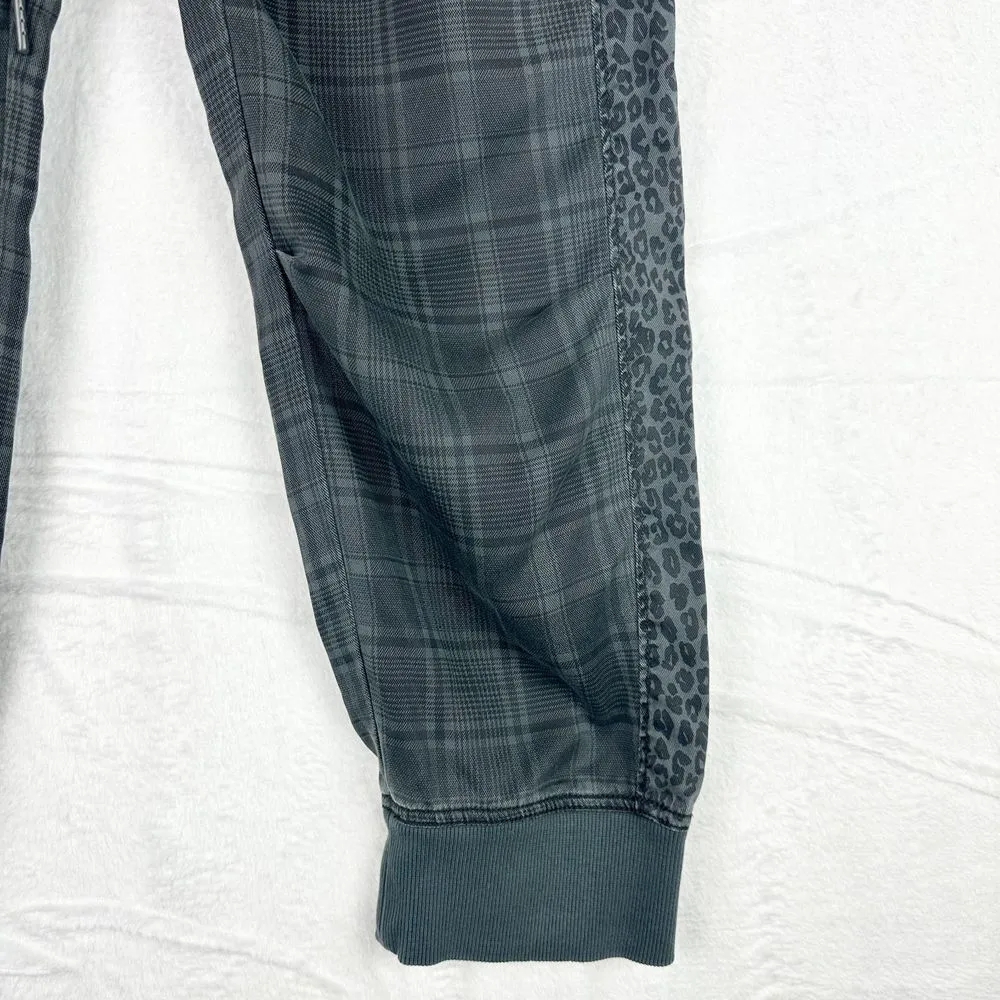 Anthropologie Nomad Joggers Size Small Petite Gray Plaid Leopard Tencel Lyocell - Image 5