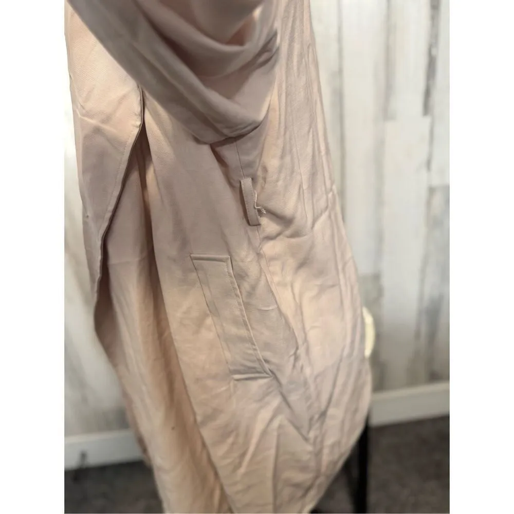 Truth by republic open front trench lightweight drape jackets size small Tan - Image 7