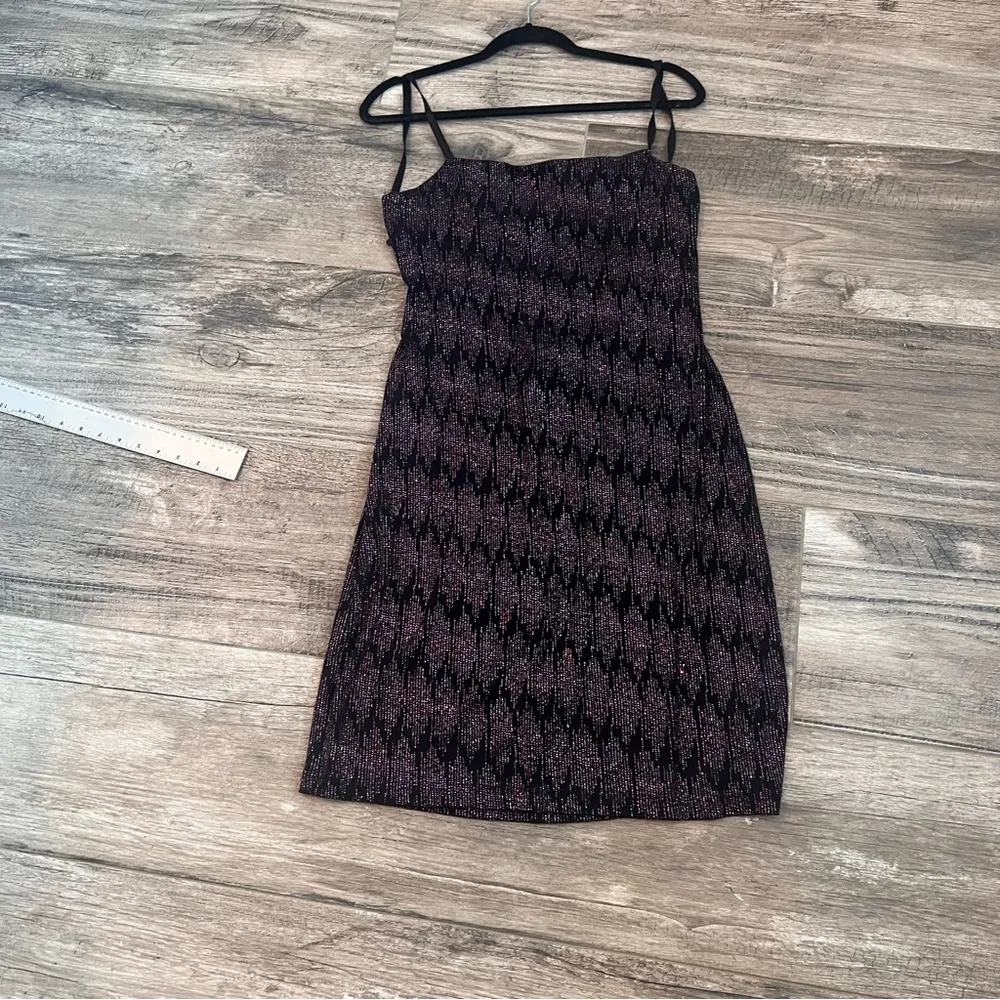 NEXT UP DRESS SAPPHIRE GLITTER SPARKLE METALLIC COCTAIL PARTY STRETCH DRESS #166 - Image 7