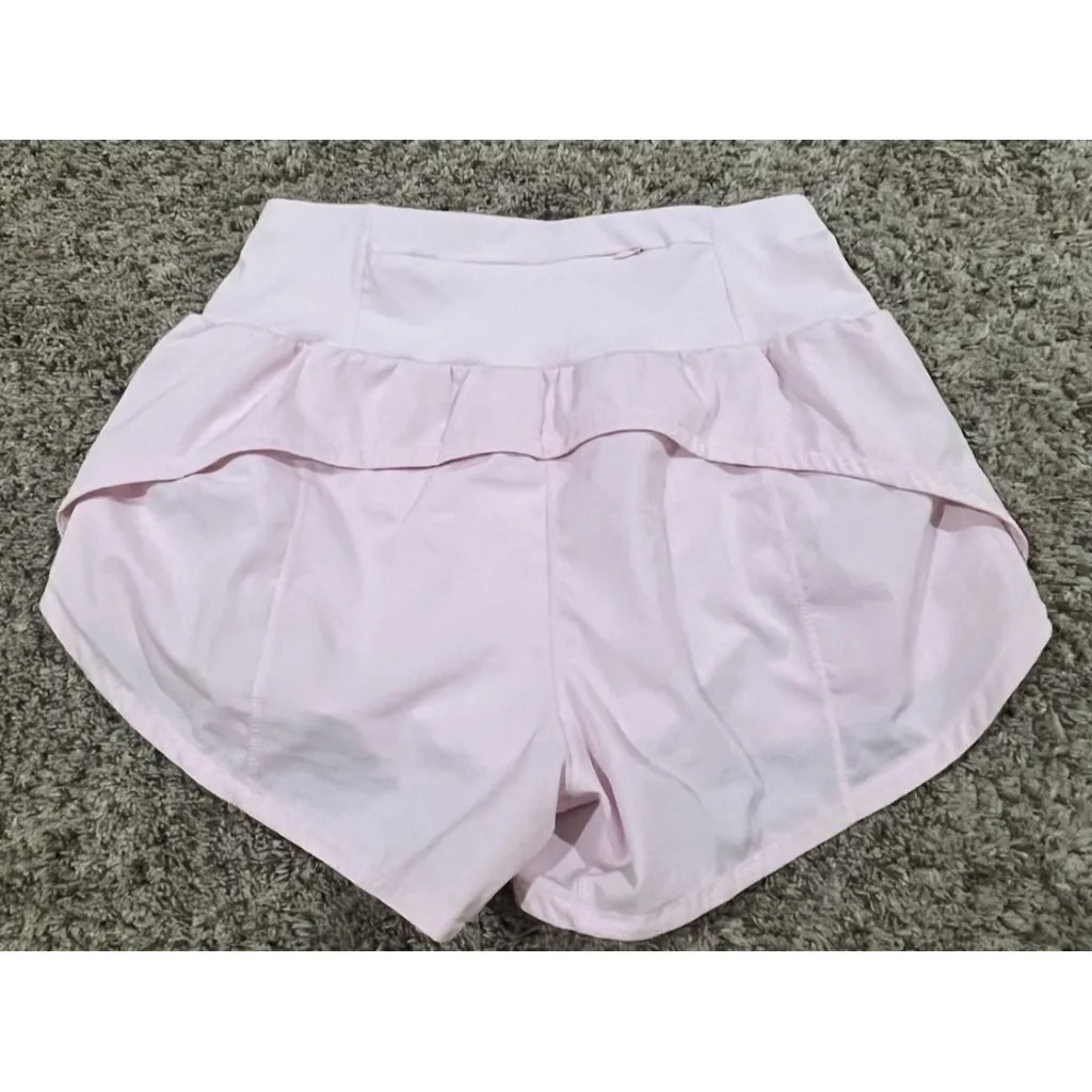 High Waisted Running Shorts Athletic Workout Short ~ Pink ~ Size Medium - Image 3