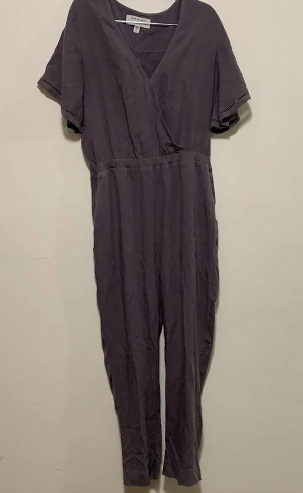 Anthropologie| Cloth & Stone made with love pen romper jumpsuit size small woman Purple - Image 4