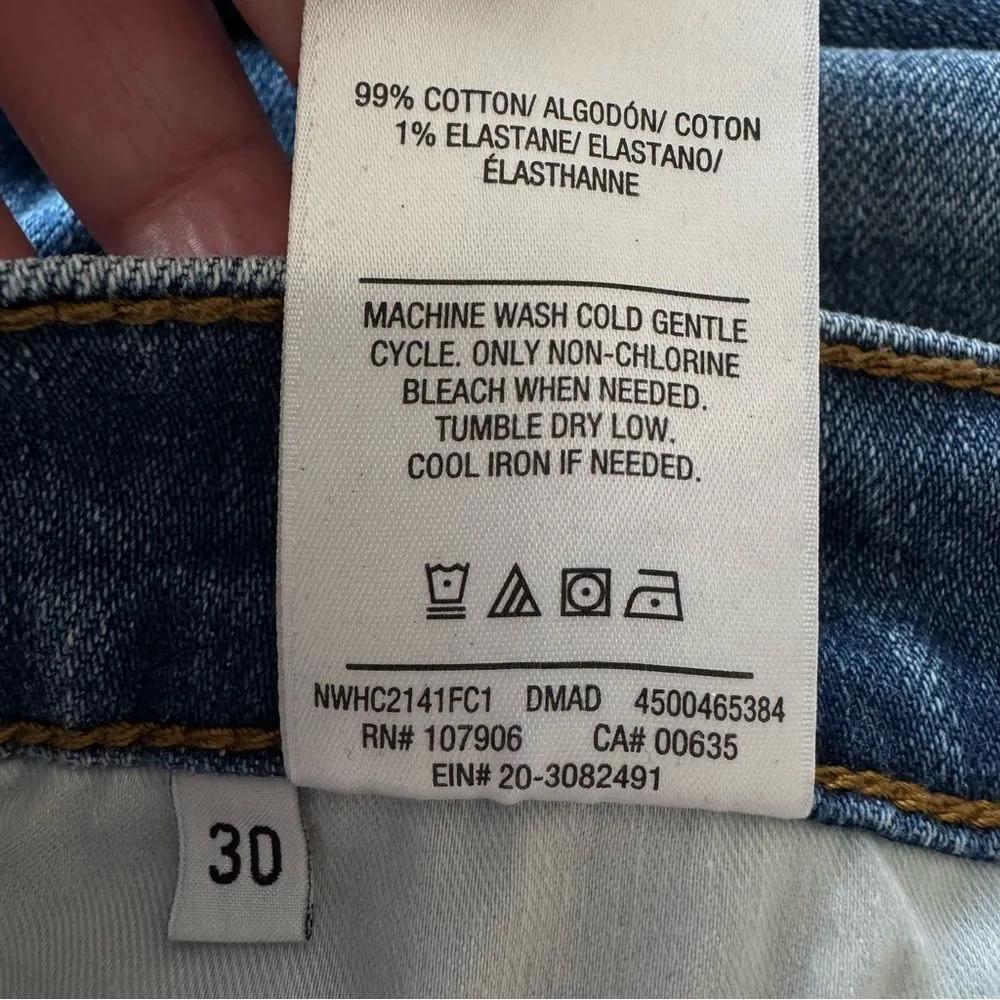 Hudson Blair High Rise Bootcut Crop Distressed Jeans Women’s Size 30 - Image 11