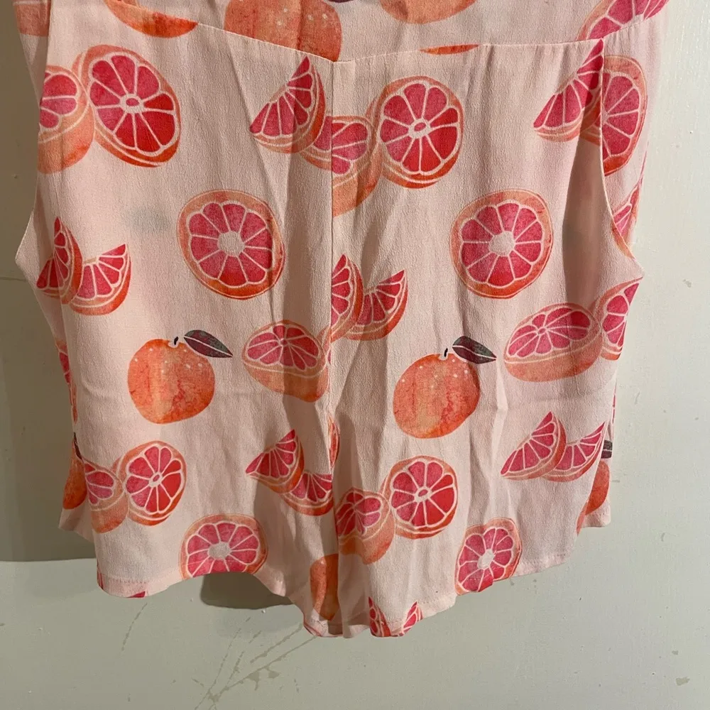 Wildfox Couture Grape Fruit Print Pink Romper w/ Low Back  & Front Pockets - Image 5