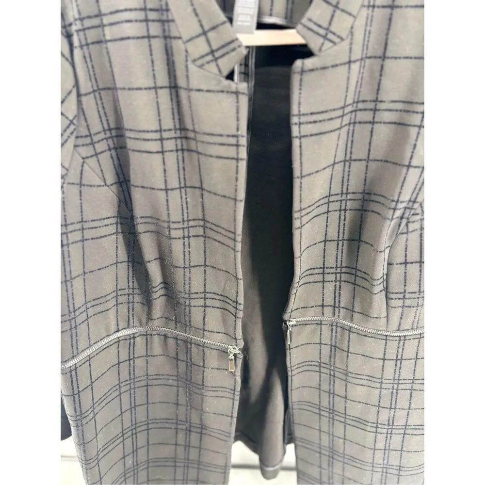 Alfani Black on Black Stripped Grid Jacket Women’s Plus Size 18W NWT - Image 5