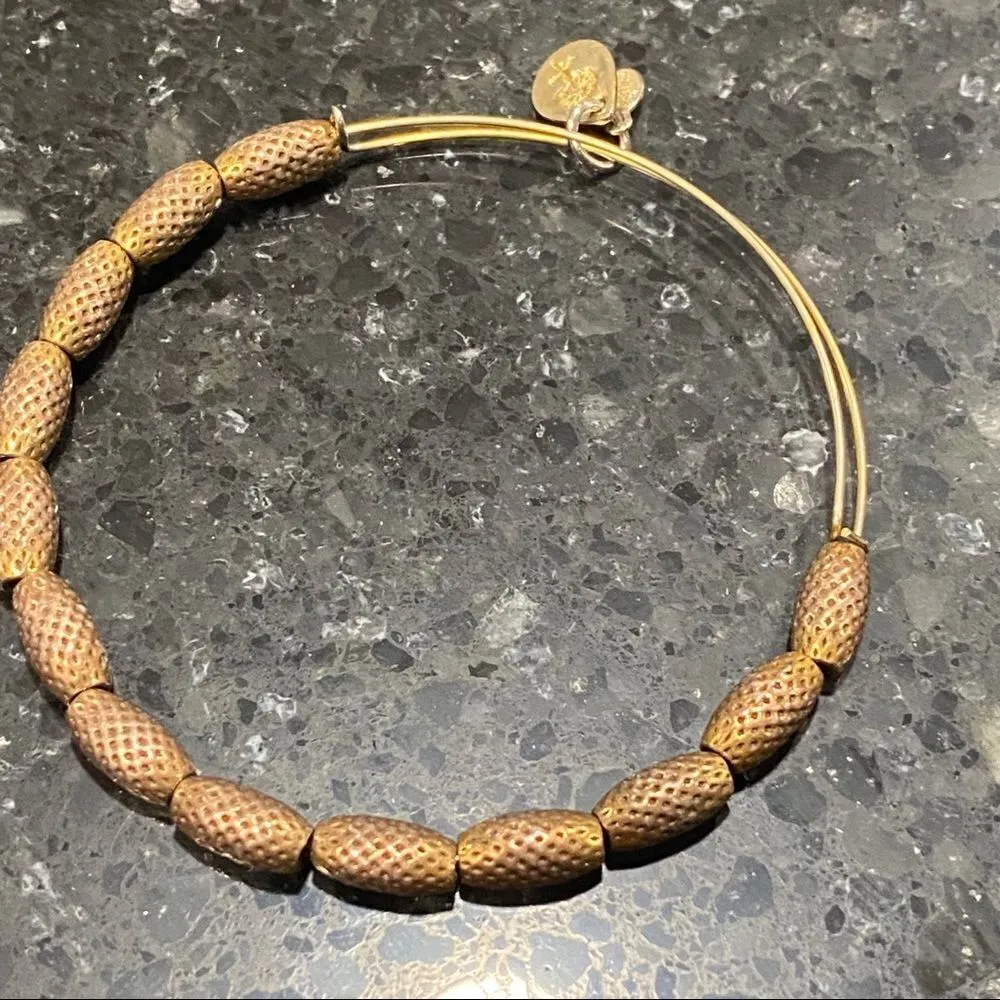 Alex & Ani‎ Gold tone Bangle Beaded Stack Bracelet - Image 4