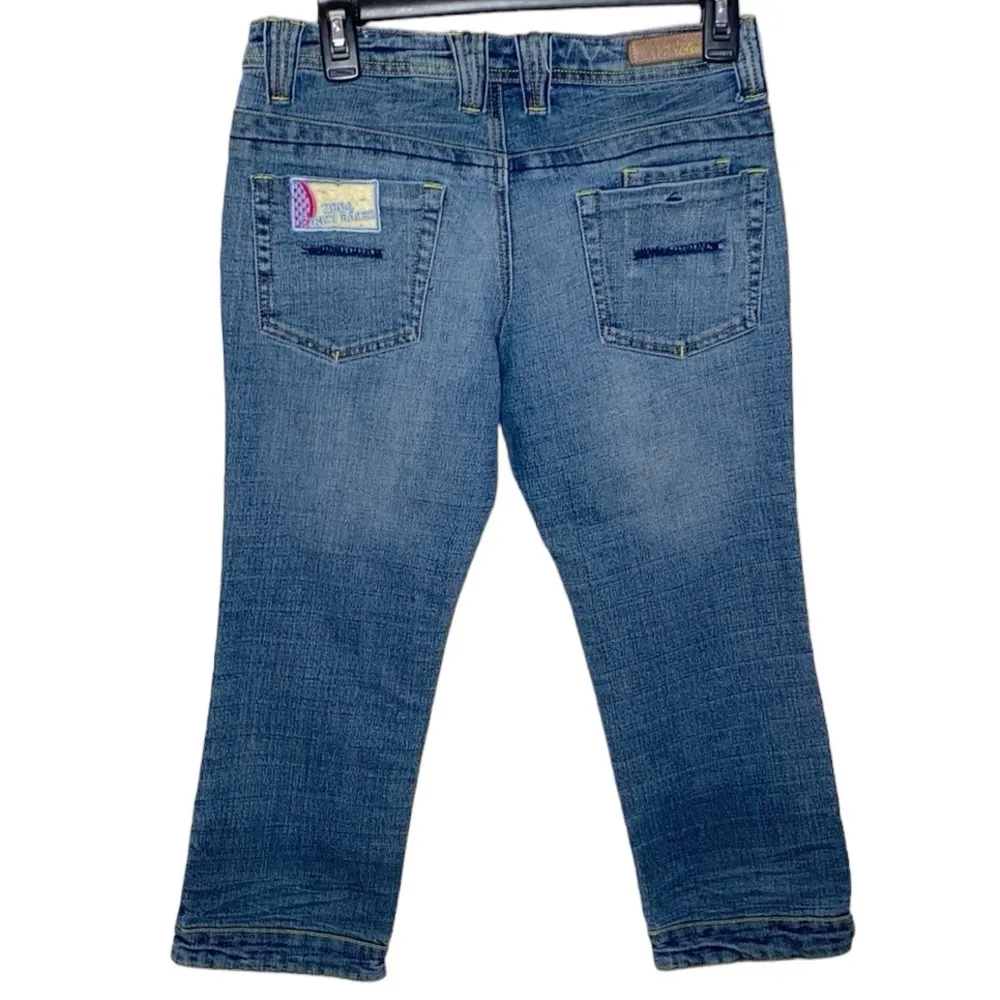 Crest Jeans being stitch racing patches extra short light wash jeans size 5 / 6 Blue - Image 2