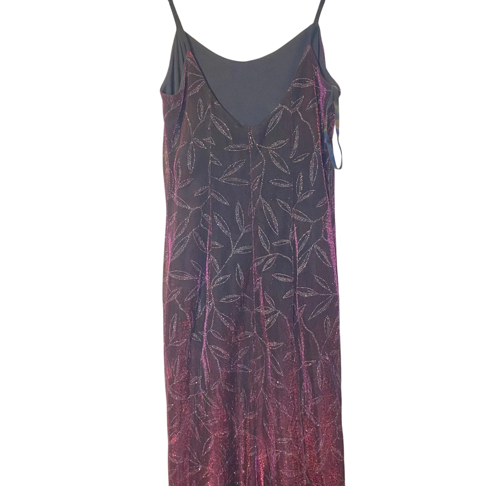 Vintage 90’s Jessica McClintock Gunne Sax Metallic Pink Formal Gown Dress Size 3 - Image 8