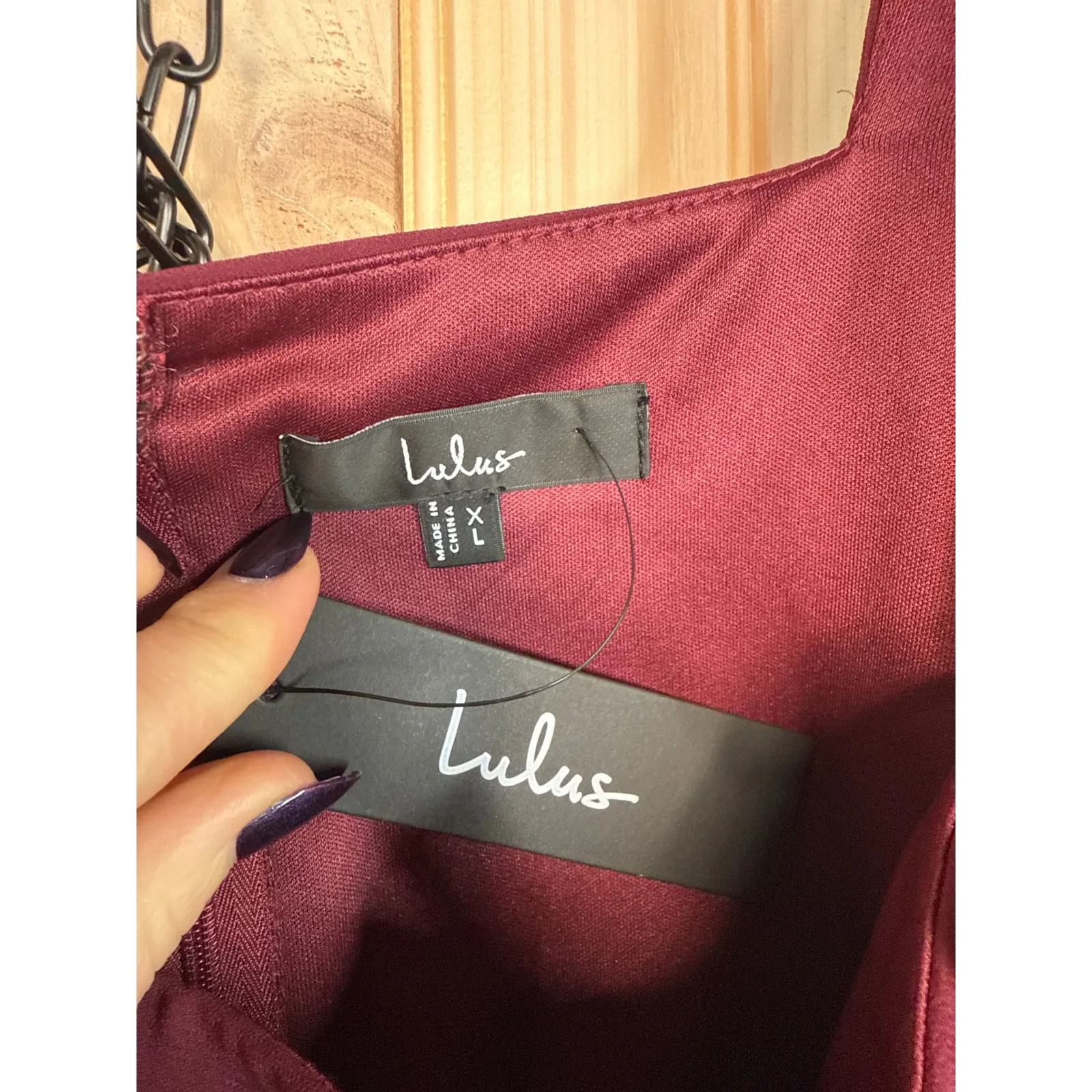 NWT Lulus Glamorous Disposition Burgundy Ruched Maxi Dress Bridesmaid Gala Sz XL - Image 7