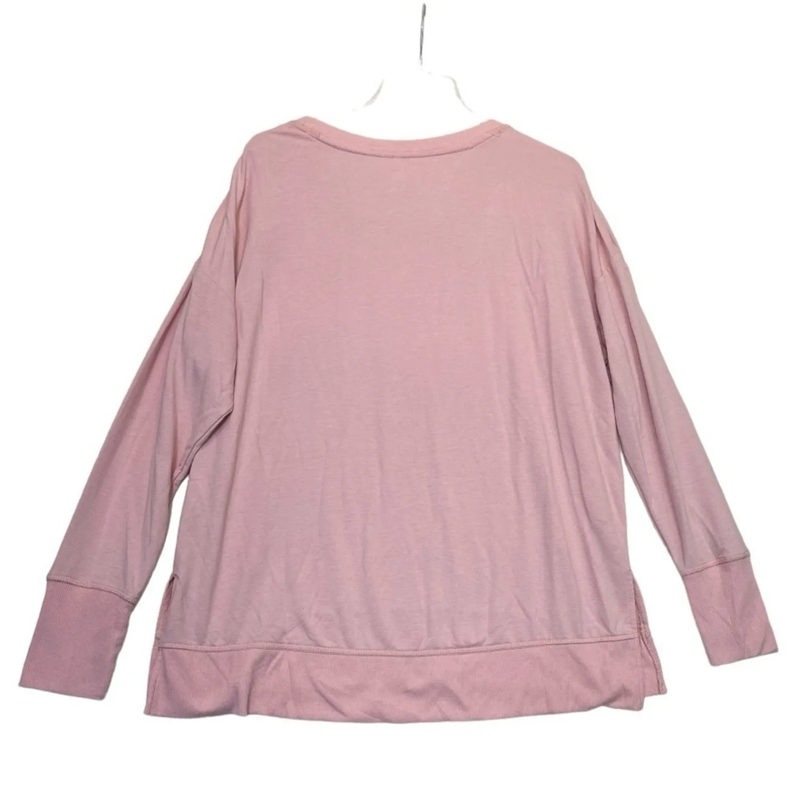 Avia Pink Sweatshirt Round scoop crewneck lightweight pastel Women’s Large 12-14 - Image 6