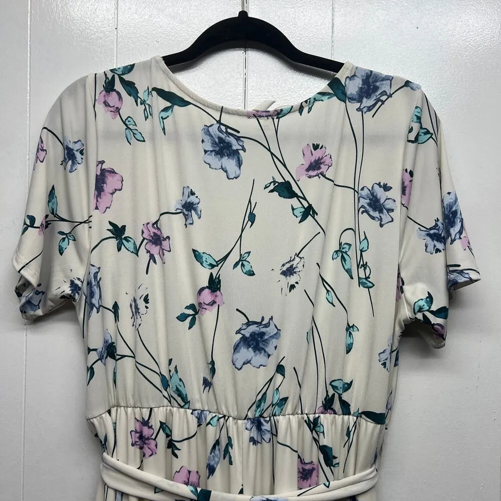 Pink Blush Faux Wrap Short Sleeve Women's Maxi Floral Dress Size L/XL Size L - Image 8